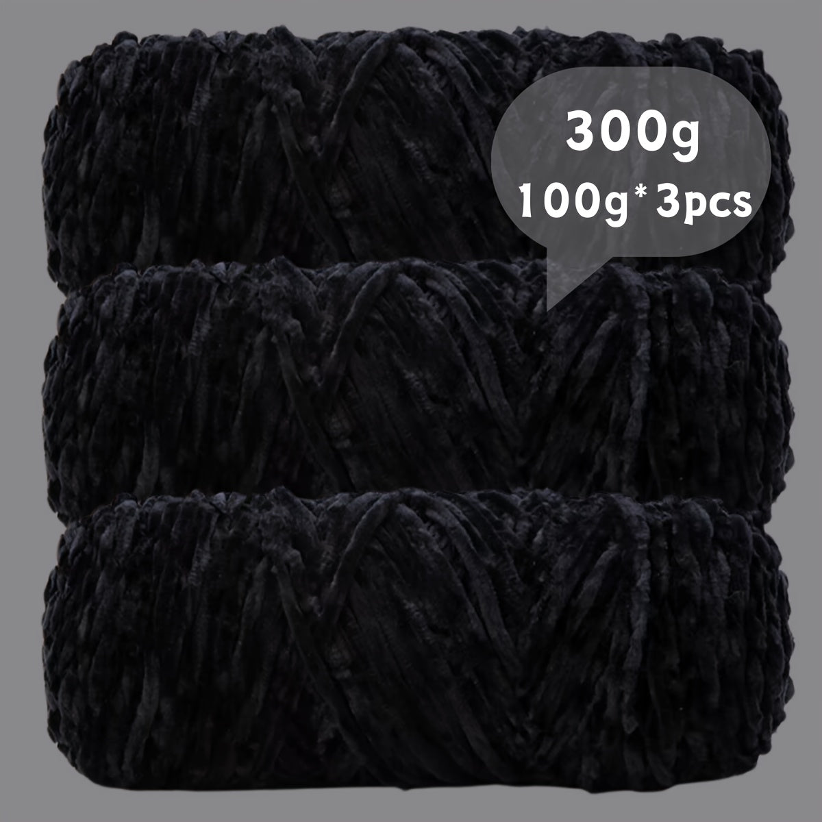 Fil chenille velours, lot de 3 pelotes de 300 g (3 x 100 g), laine douce et épaisse pour tricot et crochet, 47 couleurs, idéal pour débutants, artisanat de luxe pour pulls, écharpes, bonnets, poupées, sacs, amigurumi et projets DIY