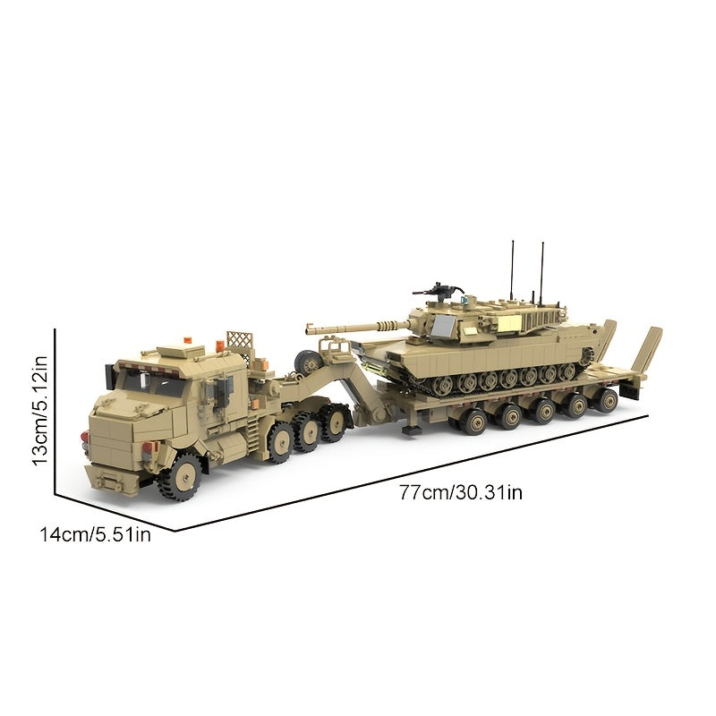 Ensemble de construction de véhicule blindé technique de 3580 pièces 628015 – Modèle de voiture militaire, briques de décoration intérieure, cadeau pour amis, anniversaires, Saint-Valentin et Noël