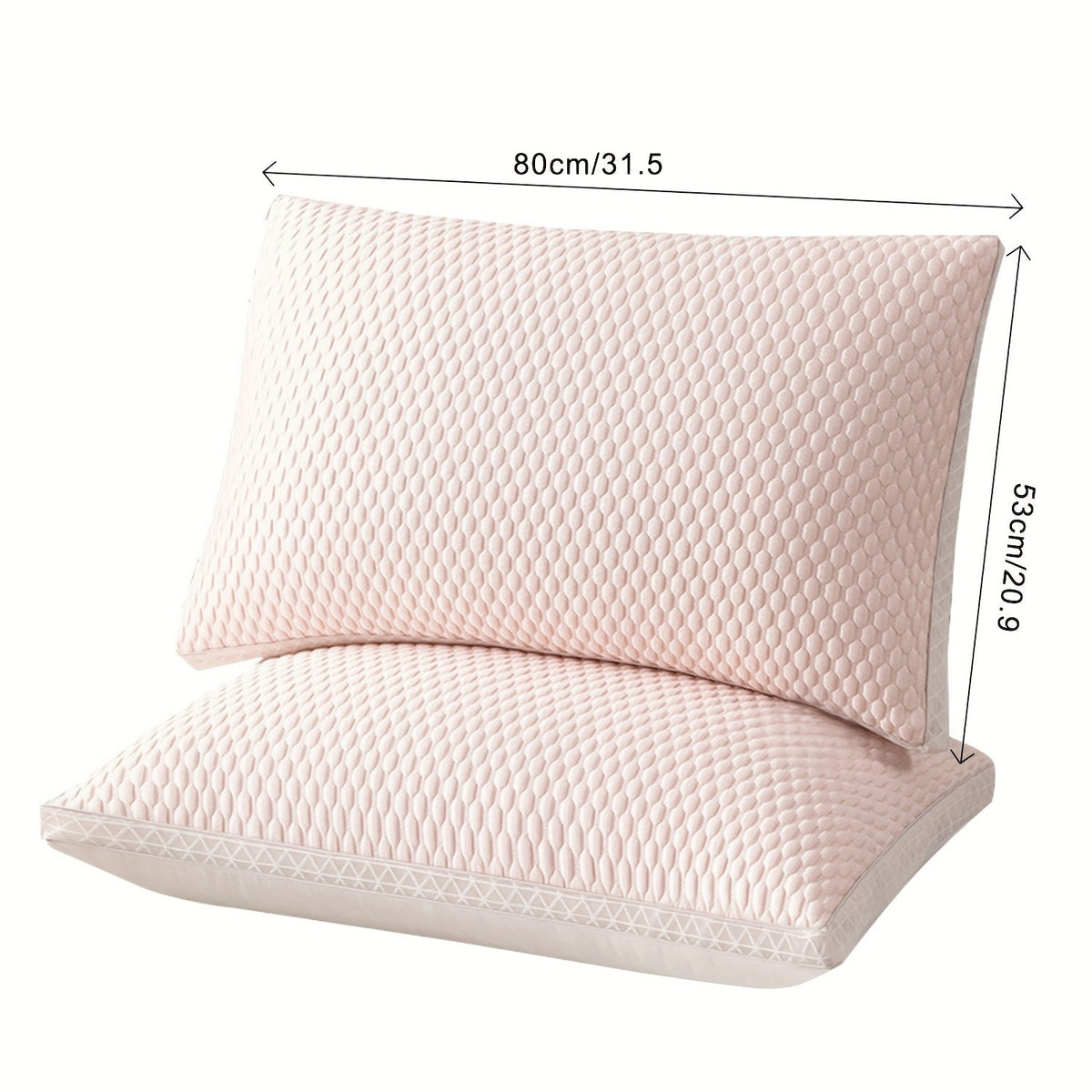 Lot de 2 oreillers rafraîchissants | Oreiller de sommeil doux de qualité hôtelière | Soutien cervical pour dormeurs sur le côté, le dos et le ventre | Oreiller confortable et respirant pour la maison, la chambre et le dortoir | Bleu, rose, gris, indigo