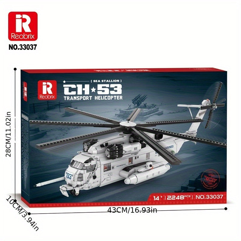 Kit de construction de modèle d'hélicoptère, jouet d'avion militaire de collection avancé pour adultes et adolescents 14+, ensemble d'assemblage de briques ABS, cadeau STEM pour décoration de maison ou de bureau