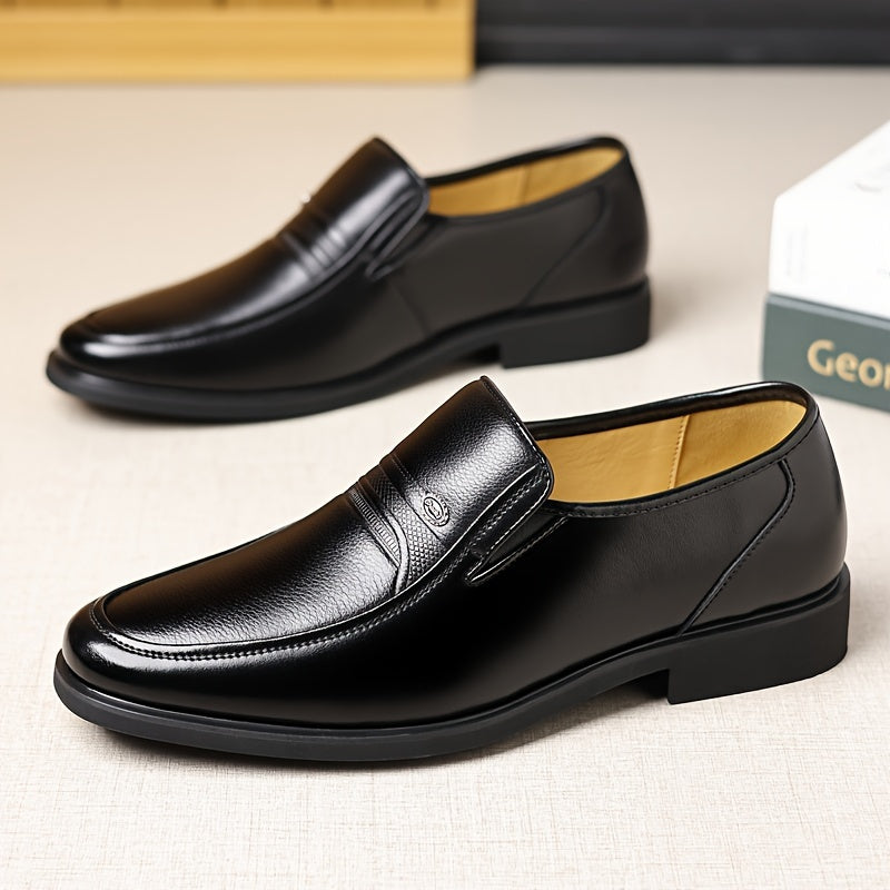 Chaussures habillées Oxford pour hommes, mocassins business à enfiler, chaussures élégantes en cuir de haute qualité, grandes tailles US 7-13, noir