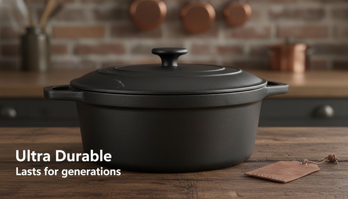 Ensemble d'ustensiles de cuisine en fonte, 6 pièces : poêle antiadhésive, cocotte, poêle à griller, kit pour induction, gaz, feu de camp, barbecue, cuisine en plein air et maison