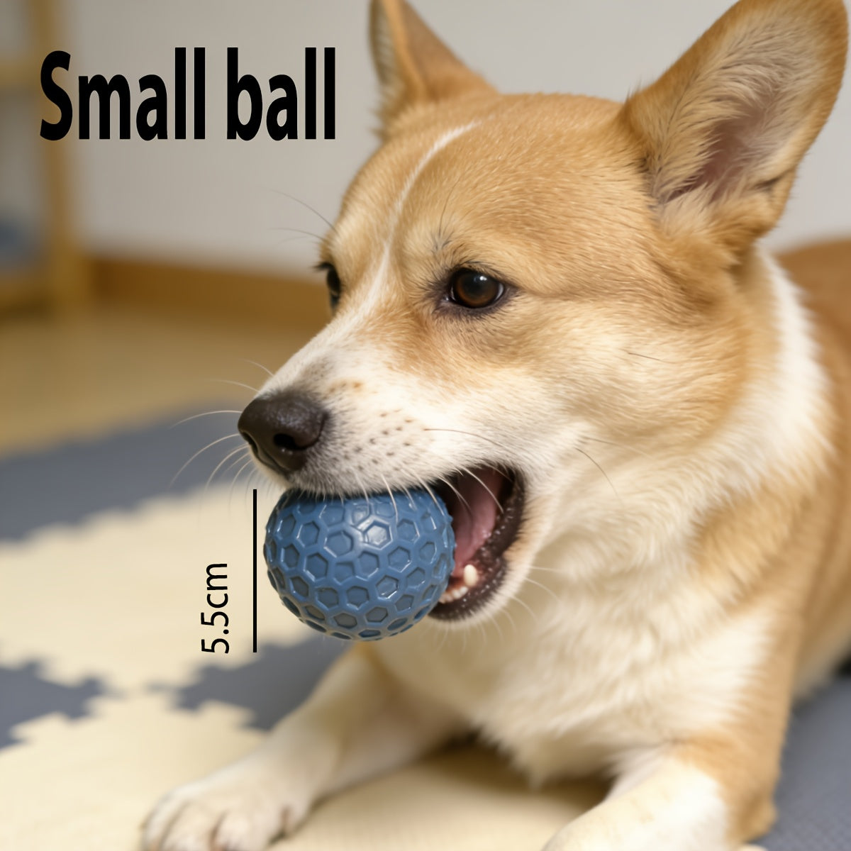 Balle sonore pour chiens de grande taille - Jouet à mâcher ultra-résistant en caoutchouc, nettoie les dents, distributeur de friandises interactif, balle durable pour les mâcheurs agressifs