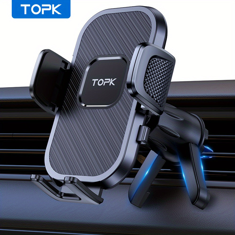 Support téléphone voiture grille d'aération avec crochet métallique renforcé – Universel pour tous les smartphones, rotation 360°, fixation sécurisée pour iPhone, Samsung, Android et plus, installation facile à une main
