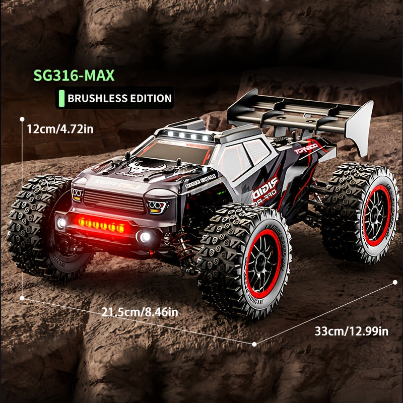 Voiture télécommandée brushless 80 km/h pour adultes - Véhicule tout-terrain 4x4 haute vitesse, contrôle de vitesse entièrement proportionnel, conception structurelle réaliste | Voiture RC professionnelle pour collectionneurs et compétiteurs