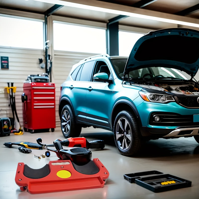 Plateforme à genouillère roulante avec roues et plateau à outils intégré, coussin en ABS pour travaux de revêtement de sol, menuiserie, réparation automobile et mécanique – Robuste, confortable, tabouret de travail multifonction