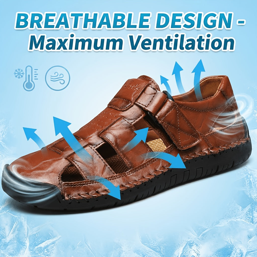 Sandales de sport fermées pour hommes – Chaussures de pêcheur d'extérieur respirantes, mocassins de plage d'été antidérapants pour la randonnée, la marche et les activités aquatiques | Velora