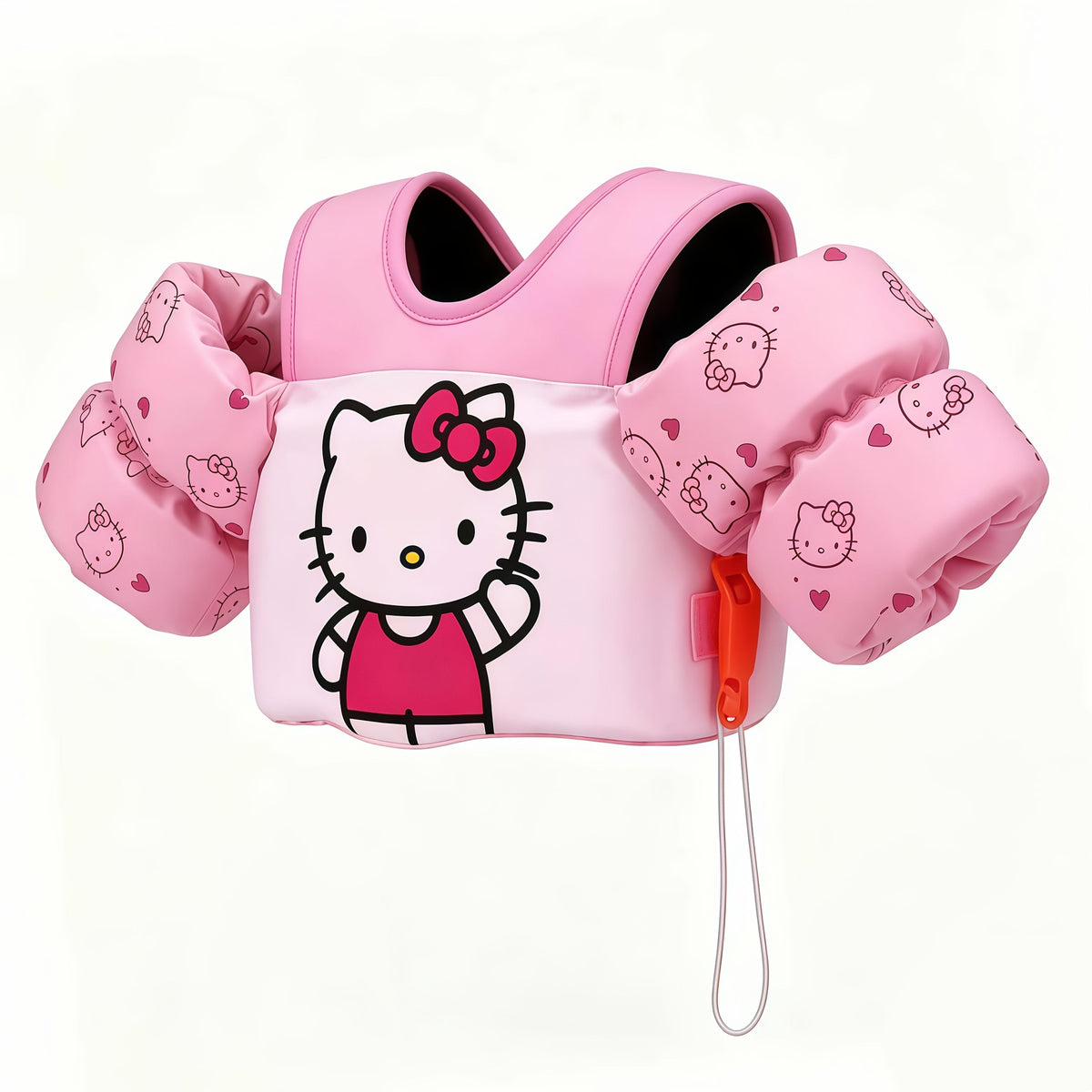 Gilet de natation pour enfants avec brassards, sangles réglables en nylon, motif dessin animé mignon, pour enfants de 9 à 30 kg (2 à 9 ans), aide à la natation pour piscine, plage et lac, gilet flottant d'apprentissage pour garçons et filles