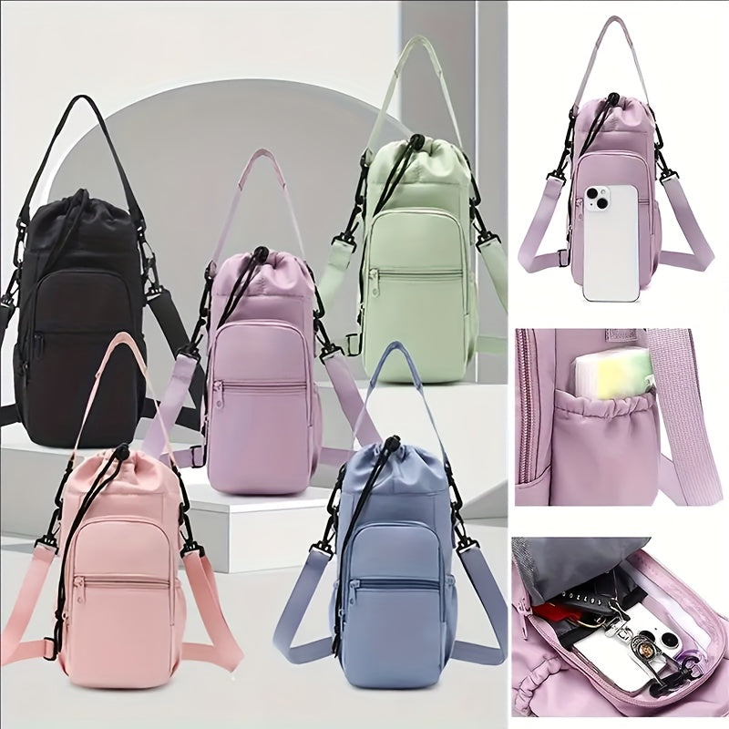 Sac à bandoulière croisé – Sac de jour monobretelle, sacoche pour téléphone légère et multifonction avec sangle réglable, tissu résistant, pour sports en plein air, randonnée, voyage, fitness, usage quotidien – Hommes et femmes