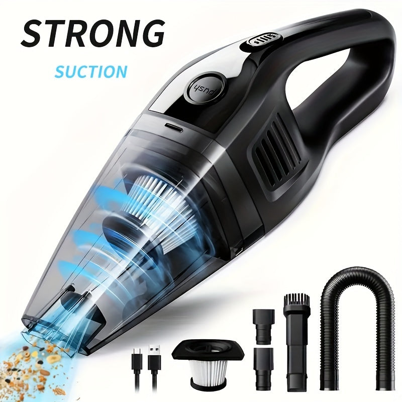 Aspirateur à main rechargeable sans fil – Aspiration puissante de 6 kPa, 40 dB silencieux, mini aspirateur portable pour poils d'animaux, voiture, clavier, nettoyage de bureau et maison avec suceur plat