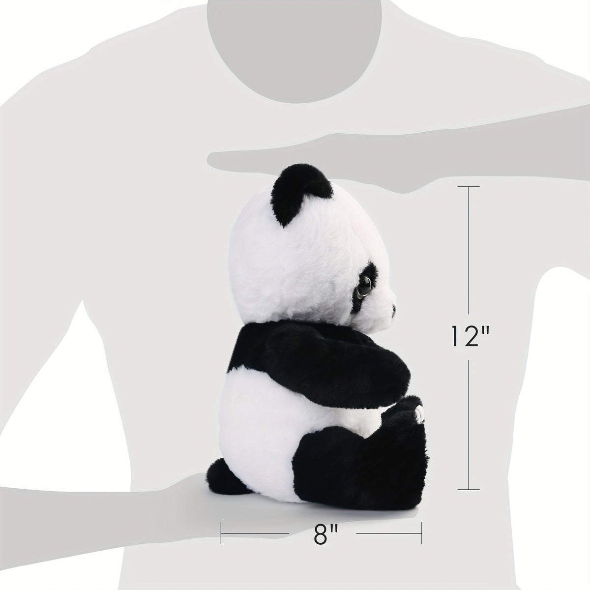 Peluche Panda Lumineuse 20 & 30 cm – Adorable Jouet en Peluche Ours Panda avec Lumière LED, Peluche Douce à Câliner pour Enfants Garçons Filles, Cadeau d'Anniversaire, de Noël, de Fêtes et Décoration d'Intérieur