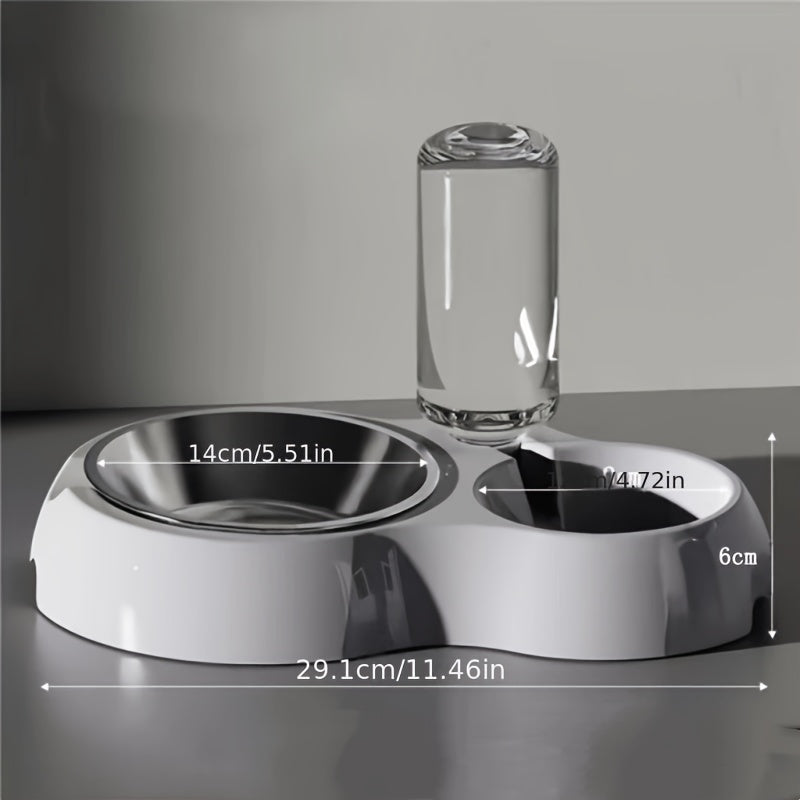 Ensemble de bols pour animaux inclinés et antidérapants – Conception ergonomique inclinée pour chats et chiens, sans pile, favorise une posture saine, station de nourriture et d'eau facile à nettoyer pour animaux d'intérieur