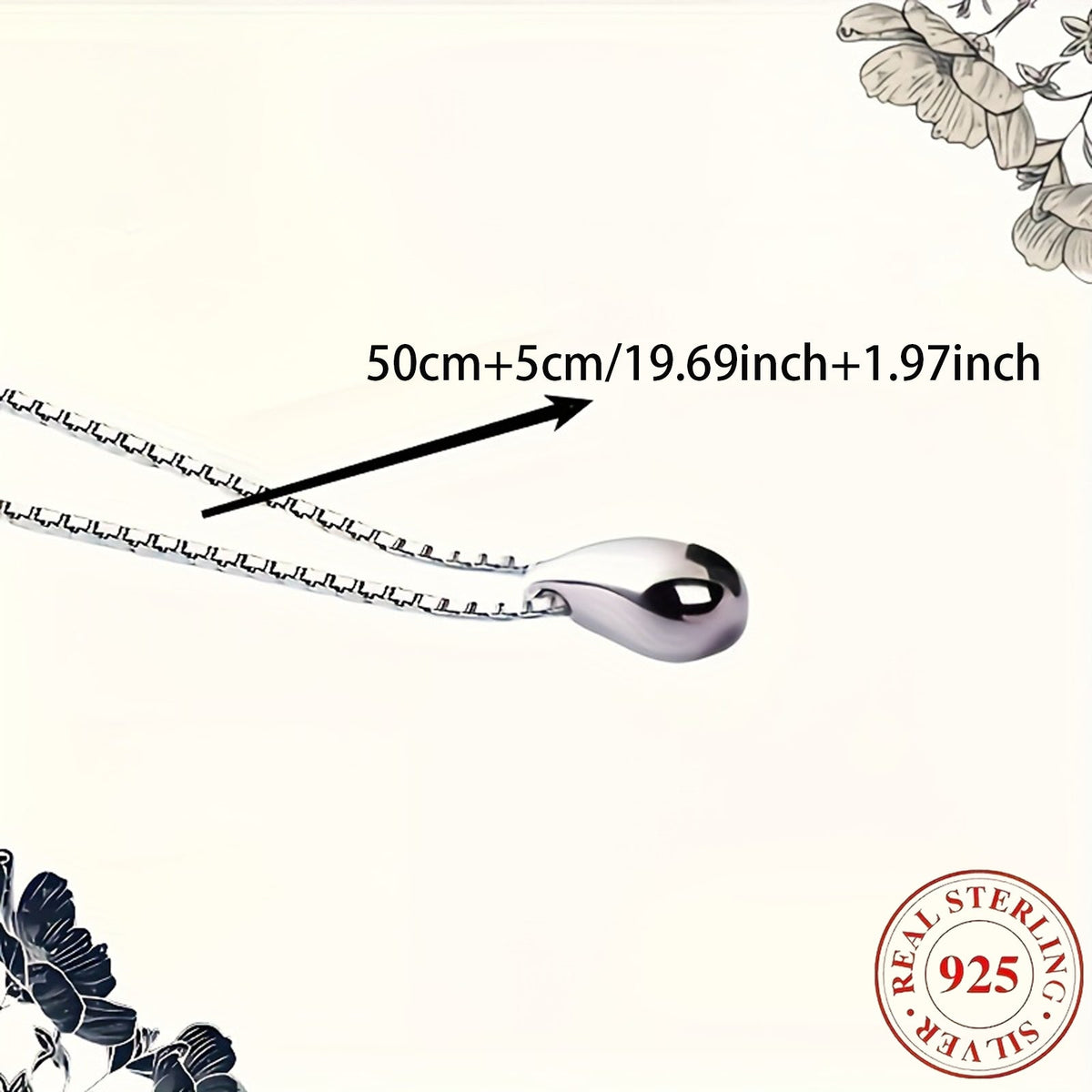 Collier goutte d'eau en argent sterling 925 pour femme – Collier pendentif élégant et délicat, bijou minimaliste raffiné pour le quotidien et les fêtes, cadeau idéal pour Noël, la Saint-Valentin, un anniversaire ou une occasion spéciale