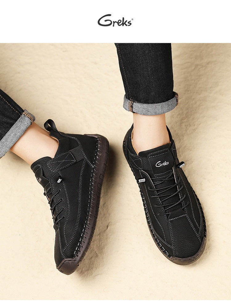Bottines sans lacets pour hommes, mocassins mi-hauts légers, semelle amortissante antidérapante pour la marche, la conduite, le bureau décontracté, semi-formel, printemps, automne, UE 34,5-48