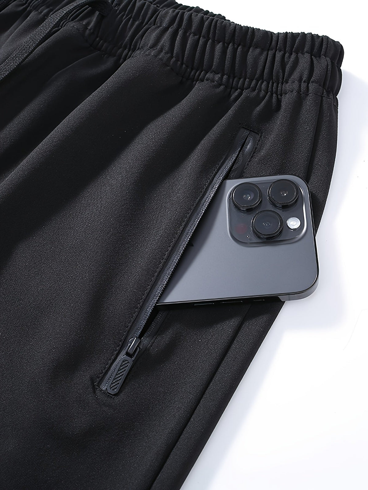 Pantalon de jogging pour homme avec cordon de serrage et poches, coupe classique resserré aux chevilles, en 95 % polyester pour le running, l'entraînement, le quotidien, le printemps et l'automne – Pantalon de sport confortable pour homme