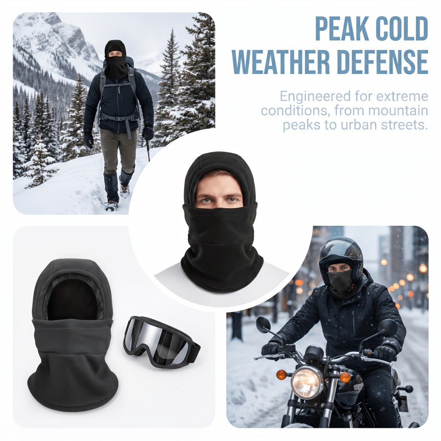 Lot de 2 cagoules de ski coupe-vent en polaire – Protection intégrale du visage et du cou pour hommes et femmes, idéale pour le cyclisme, le ski, le snowboard, la moto et les sports d'extérieur par temps froid, bonnet chaud unisexe