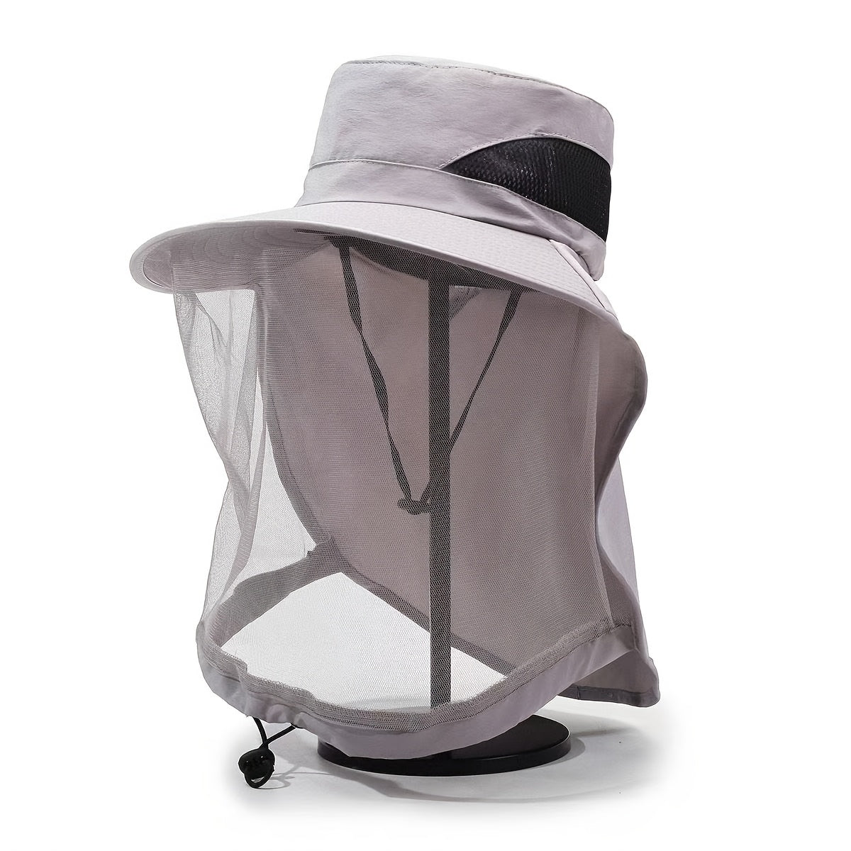 Chapeau de pêche anti-moustique avec voile de protection, 2 pièces, chapeau de soleil en maille respirante, protection UV, anti-insectes pour hommes et femmes - Chapeau d'été anti-abeilles pour la randonnée en plein air, le camping et la pêche de nuit