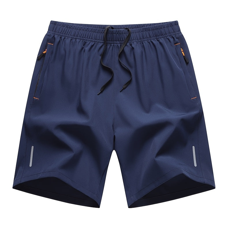 Lot de 4 shorts de sport pour homme, séchage rapide, légers et respirants, poches zippées, taille à cordon, coupe ample pour la course, la salle de sport, le vélo, le basket-ball, le tennis, les sports de plein air et la plage - Couleurs variées S-XXXL