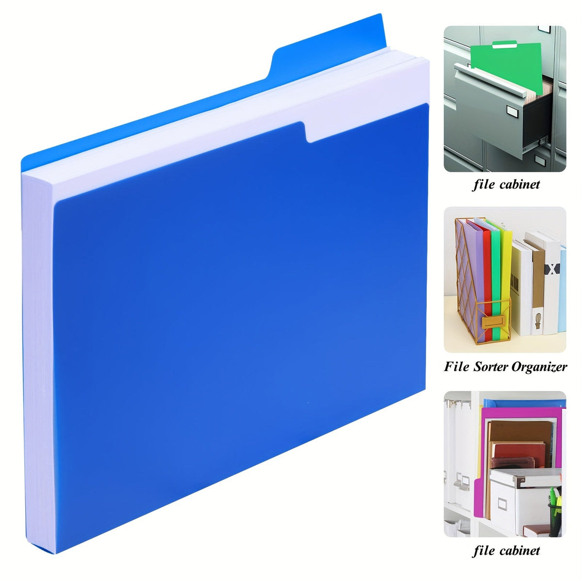 Dossiers suspendus en plastique Manila, lot de 27/54 – 9 couleurs, dossiers de classement robustes en polypropylène, format lettre avec onglet de coupe 1/3, organisation de classe pour la rentrée scolaire, bureau, enseignants et élèves