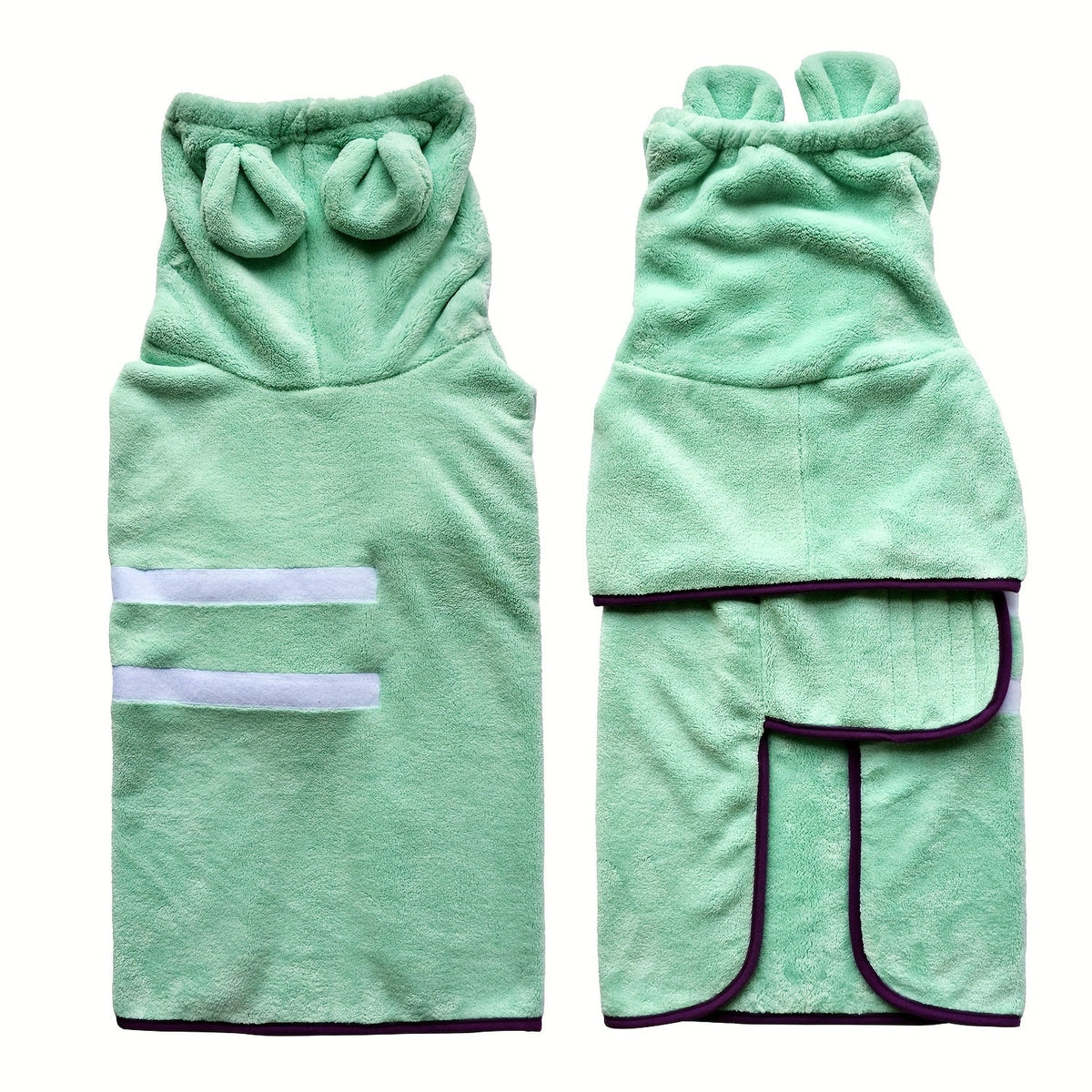 Peignoir pour chien à capuche ultra-absorbant à séchage rapide, manteau de séchage douillet pour chien après le bain, pyjama pour chien XS S M L XL XXL 3XL, 6 couleurs : bleu foncé, rose, vert, bleu clair, orange, gris