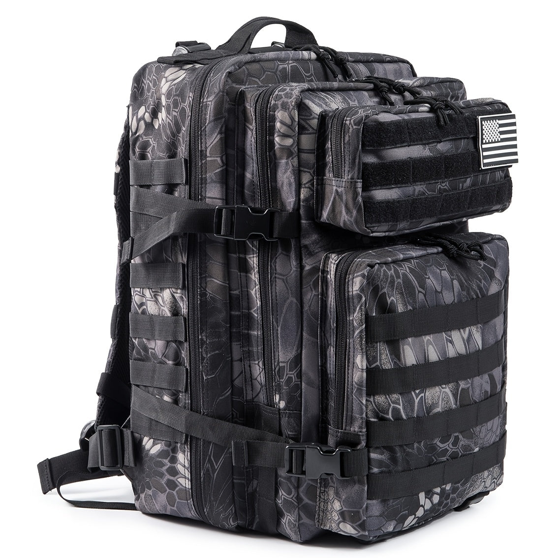 Sac à dos tactique 45 L pour hommes et femmes – Sac de randonnée, camping et voyage grande capacité, sac d'évacuation 3 jours pour le fitness et l'aventure en plein air, 13 coloris disponibles