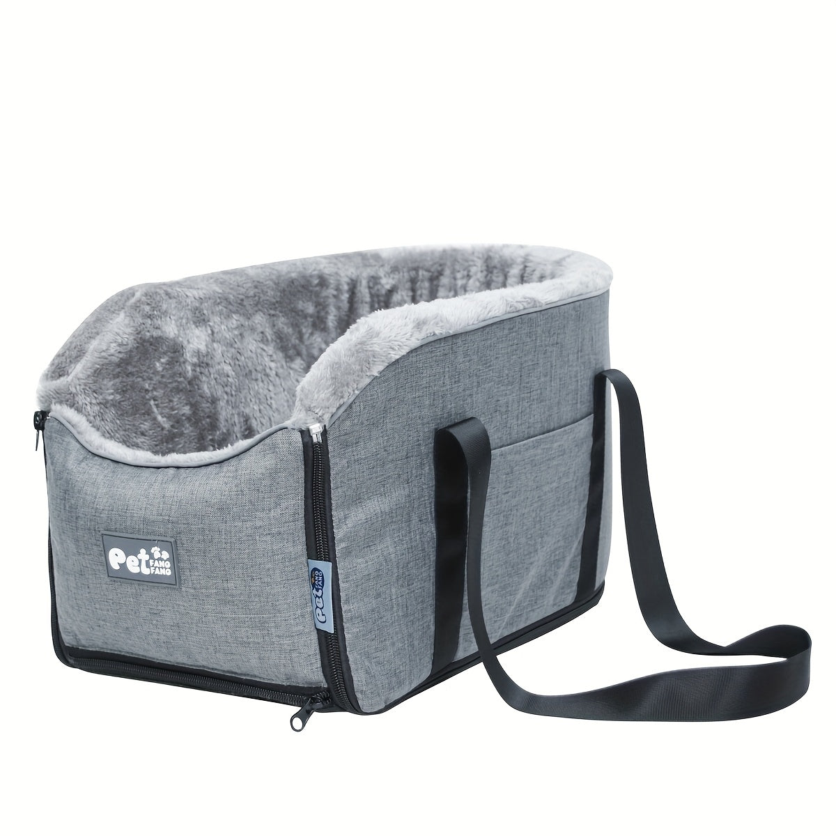 Siège rehausseur de voiture pour petits et moyens animaux – Sac de transport portable avec boucle de sécurité, vue surélevée, construction en polyester pour chiens et chats en voiture