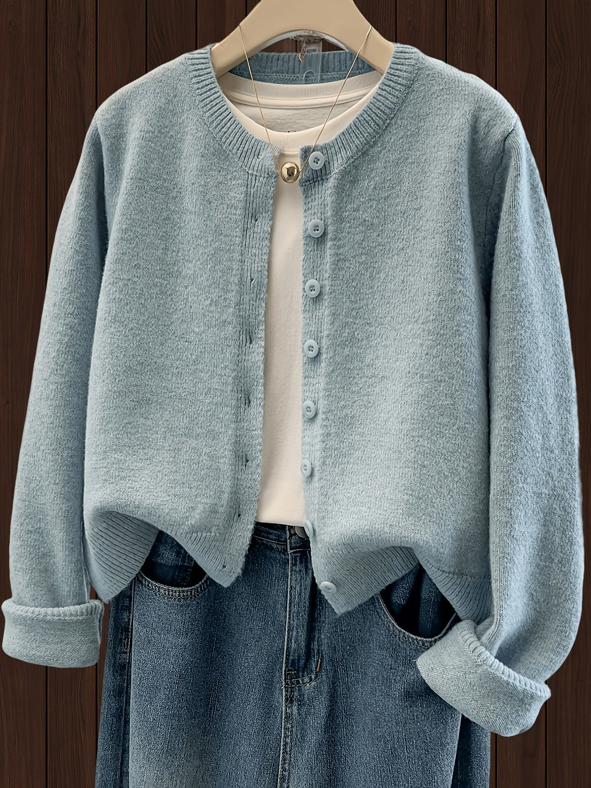 Gilet ouvert pour femme, cardigan en maille à manches longues avec fermeture boutonnée, doux et confortable, veste polyvalente décontractée pour la mode automne-hiver