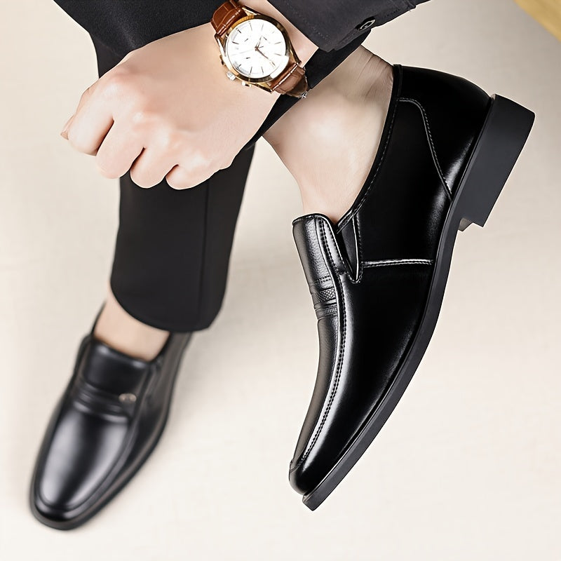 Chaussures habillées Oxford pour hommes, mocassins business à enfiler, chaussures élégantes en cuir de haute qualité, grandes tailles US 7-13, noir