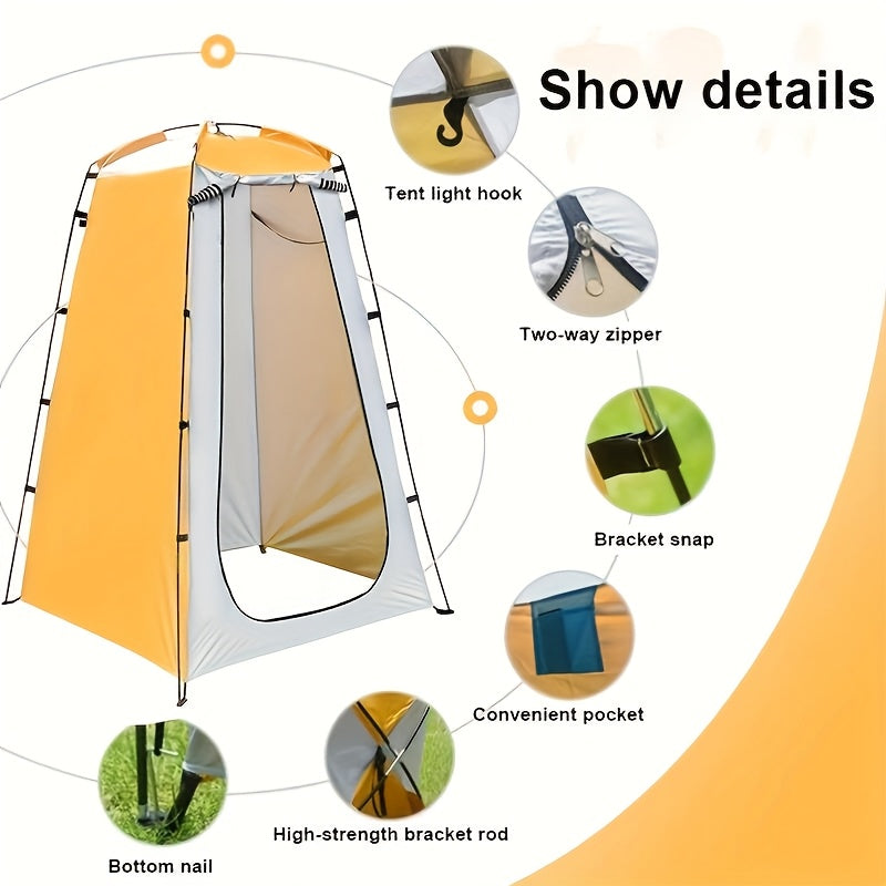 Tente de douche de camping escamotable portable – Cabine d'intimité, vestiaire léger et imperméable, tente de toilette extérieure pour le camping, la randonnée, la plage et le sac à dos, abri d'intimité à installation rapide