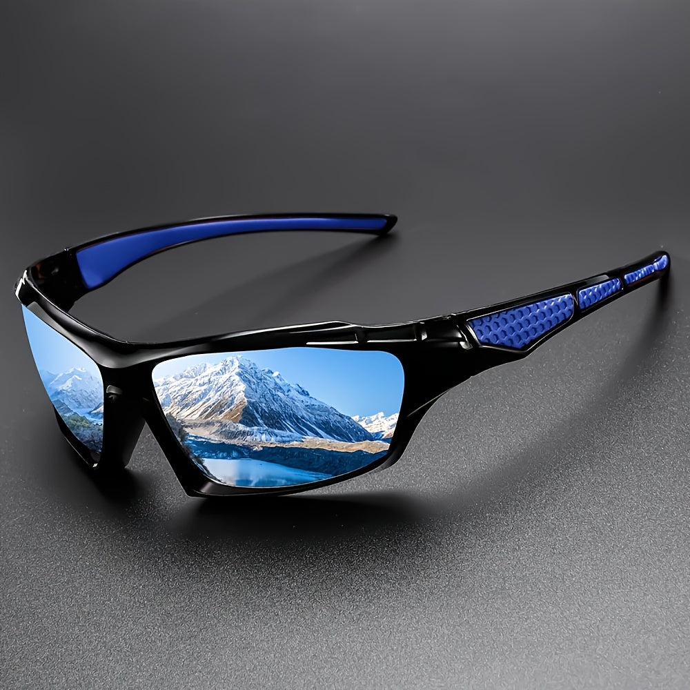 Lot de 5 lunettes de soleil polarisées enveloppantes pour hommes – Lunettes de protection rectangulaires à monture complète UV400 pour le cyclisme, la conduite, la pêche et les sports de plein air, lot économique