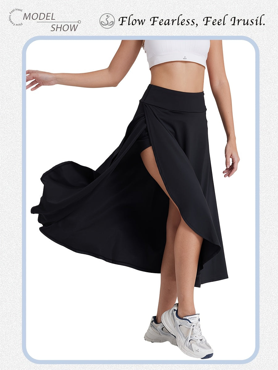 Jupe-short 2 en 1 taille haute pour femme avec short intégré et poches – Jupe de tennis de sport légère et extensible pour le fitness, la gym et le quotidien, XS-XXL, coloris variés