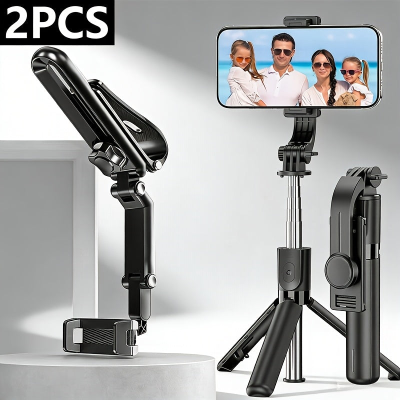 Support de téléphone de voiture, lot de 2, multifonctionnel et universel - Fixation pour tableau de bord, pare-brise et grille d'aération pour la navigation, compatible avec iPhone et Android, idée cadeau idéale