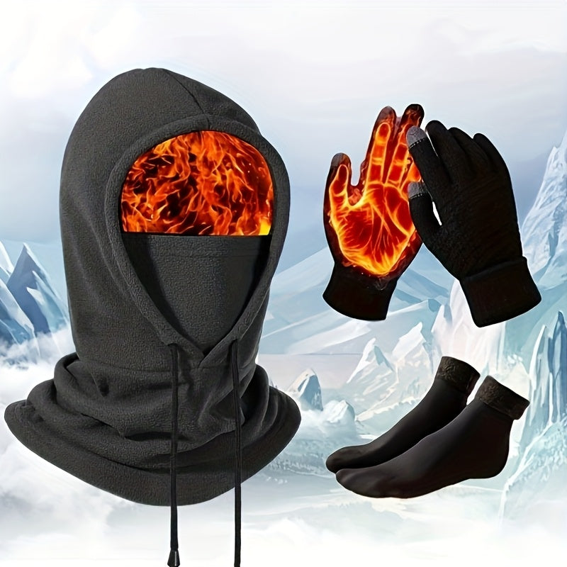 Cagoule d'hiver intégrale pour hommes et femmes – Protection thermique coupe-vent contre le froid pour le ski, le cyclisme et les activités en plein air, couvrant le cou et les épaules