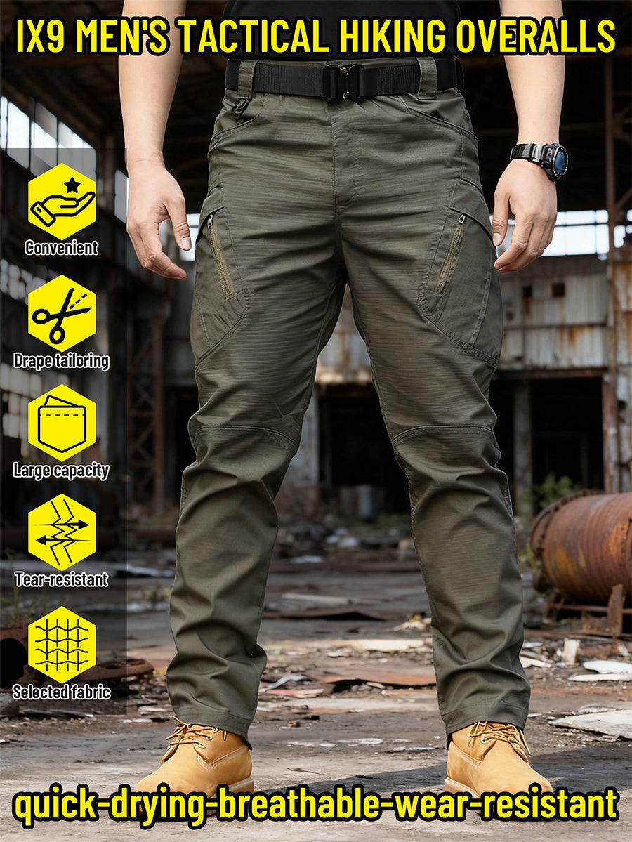 Pantalon cargo tactique IX9 pour homme coupe ajustée – Respirant, séchage rapide, résistant aux déchirures, multi-poches, coupe 3D, pantalon de travail extérieur pour randonnée, camping, escalade, pêche S-XXXL