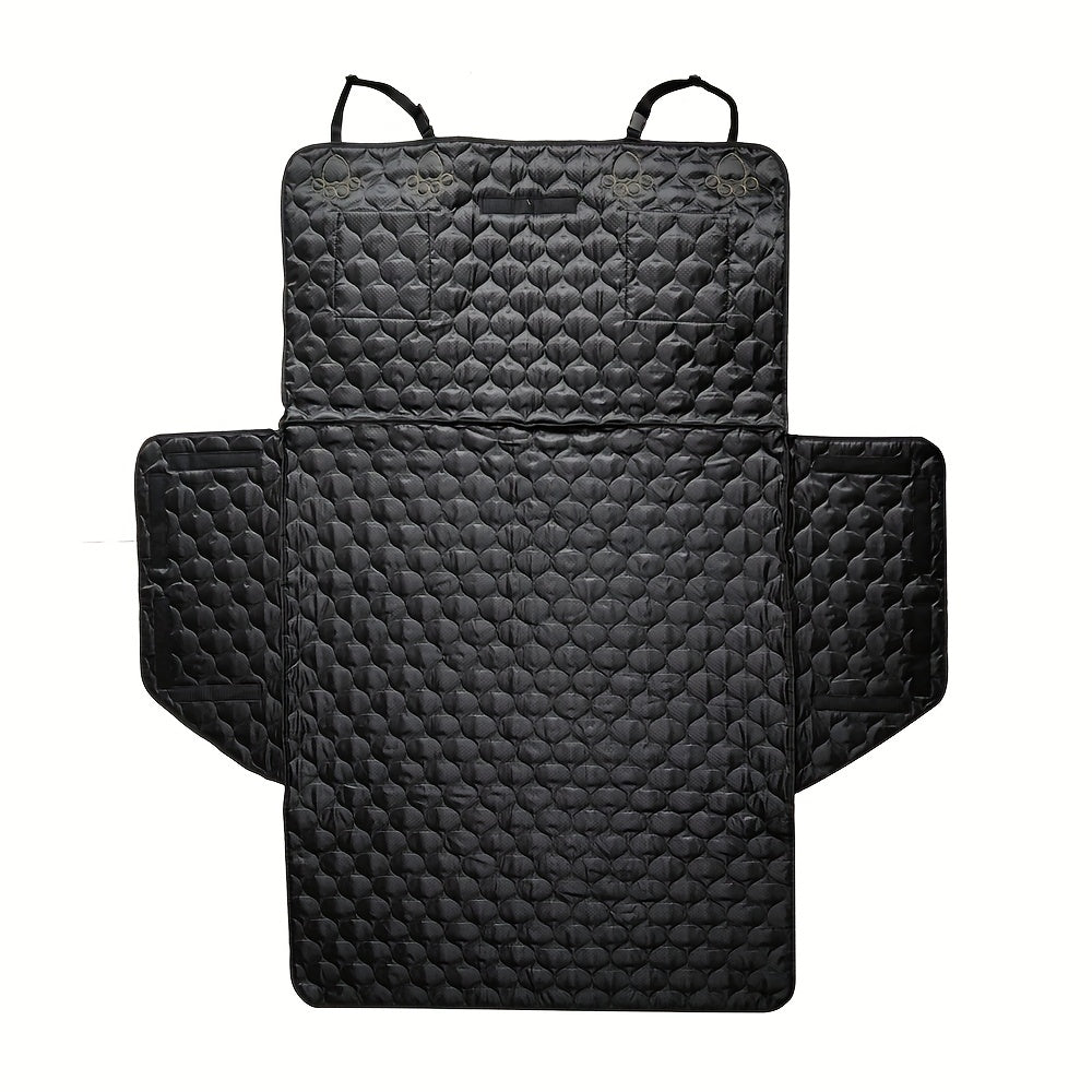 Housse de protection ajustable pour coffre de SUV avec poches de rangement – Protection de coffre en tissu tricoté durable pour voitures et SUV, tapis imperméable pour animaux, 169 x 185 cm