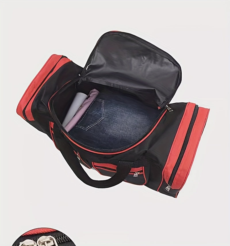 Sac de voyage grande capacité pour hommes et femmes – Sac de sport robuste multi-poches, avec bandoulière réglable et fermeture éclair pour le fitness, les escapades de week-end, les voyages d'affaires et les activités en plein air