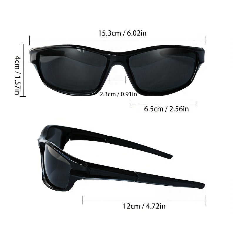 Lunettes de soleil polarisées enveloppantes pour hommes et femmes – Style sport rétro, verres TAC et monture PC légère, lunettes avec protection UV pour la conduite, le cyclisme et les activités de plein air