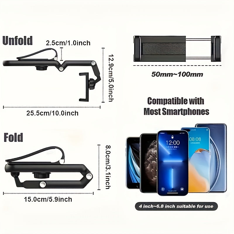 Support de téléphone de voiture, lot de 2, multifonctionnel et universel - Fixation pour tableau de bord, pare-brise et grille d'aération pour la navigation, compatible avec iPhone et Android, idée cadeau idéale