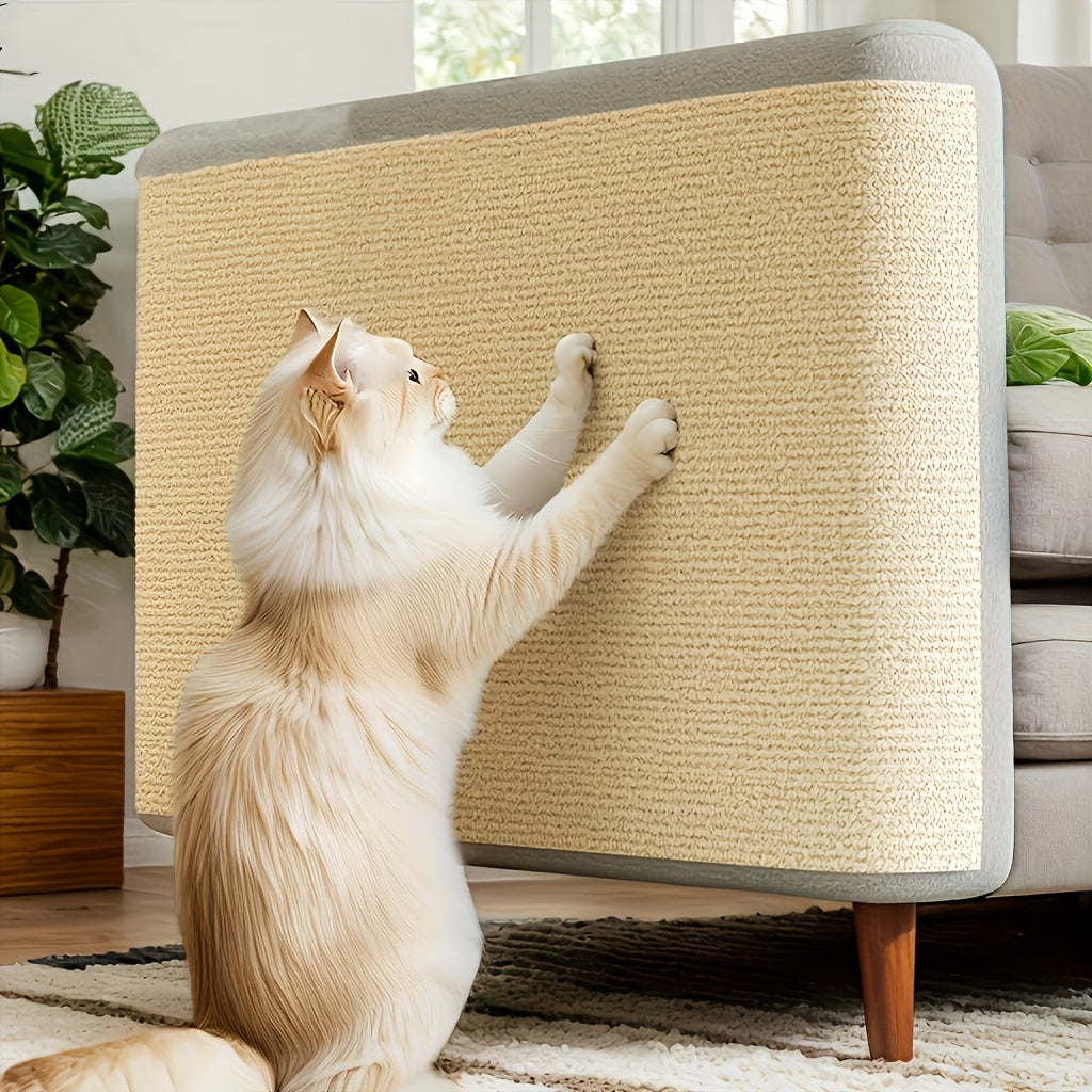 Griffoir mural autocollant pour chat - Protection de meubles amovible pour murs, canapés et chaises, panneau à griffer moderne en sisal, facile à installer, 6 couleurs (40 cm x 100 cm)