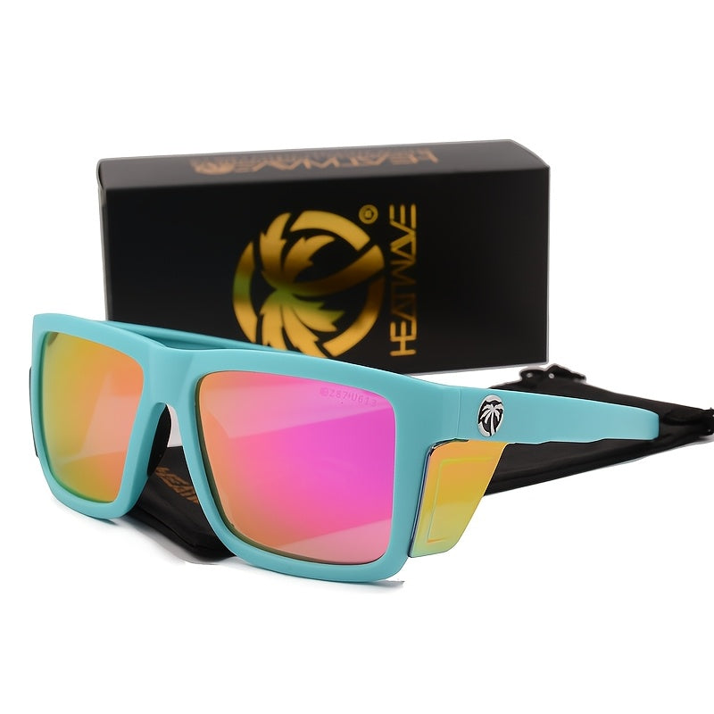 Lunettes de soleil carrées polarisées pour homme, verres photochromiques miroir UV400, monture intégrale en polycarbonate, étui inclus, 10 couleurs, pour le sport et la conduite en extérieur