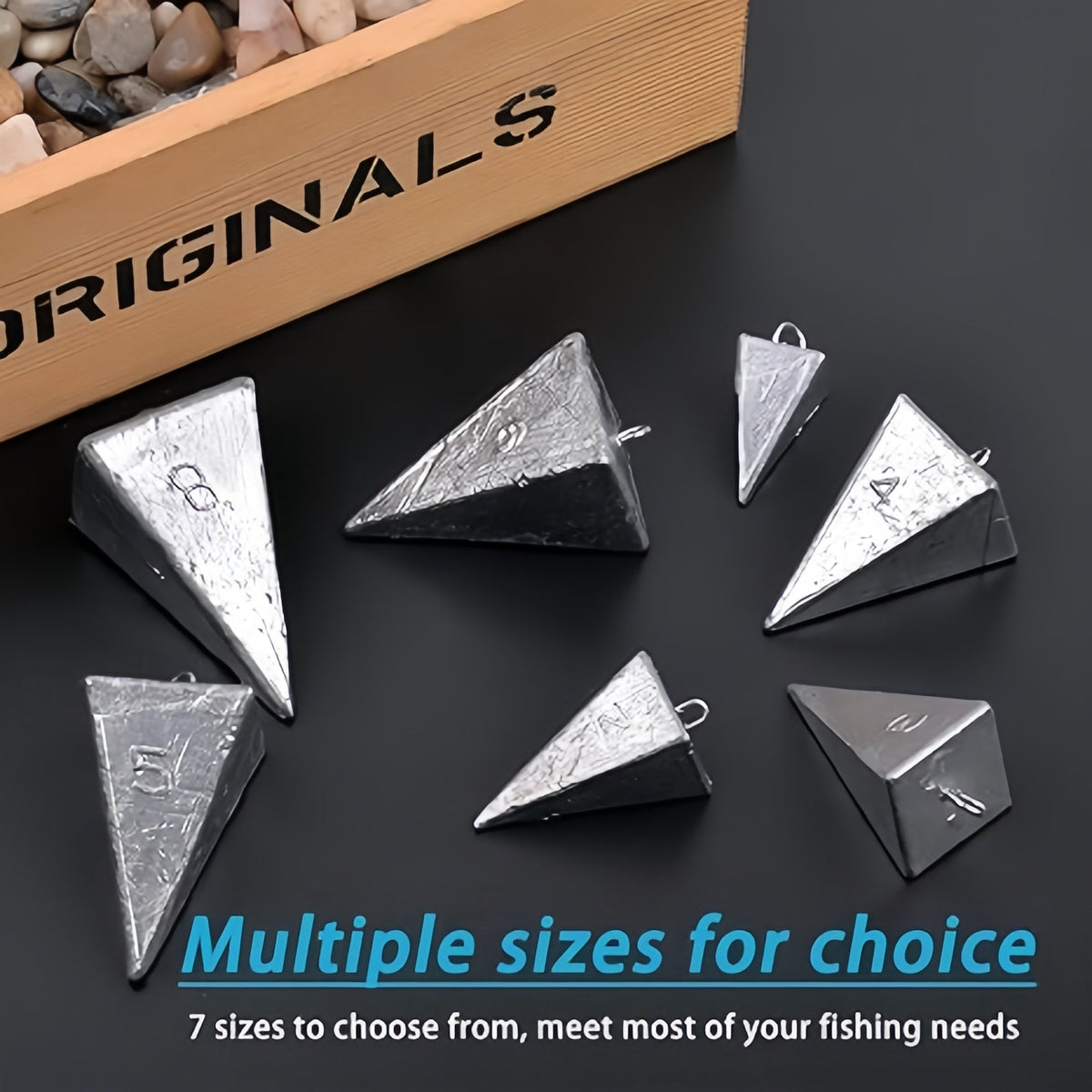 Plombs pyramides pour la pêche – Poids pour la pêche en surfcasting en eau douce et salée, excellente tenue dans le courant, tailles de 1 oz à 10 oz, lot de pêche polyvalent pour pompano, bar, tambour et plus