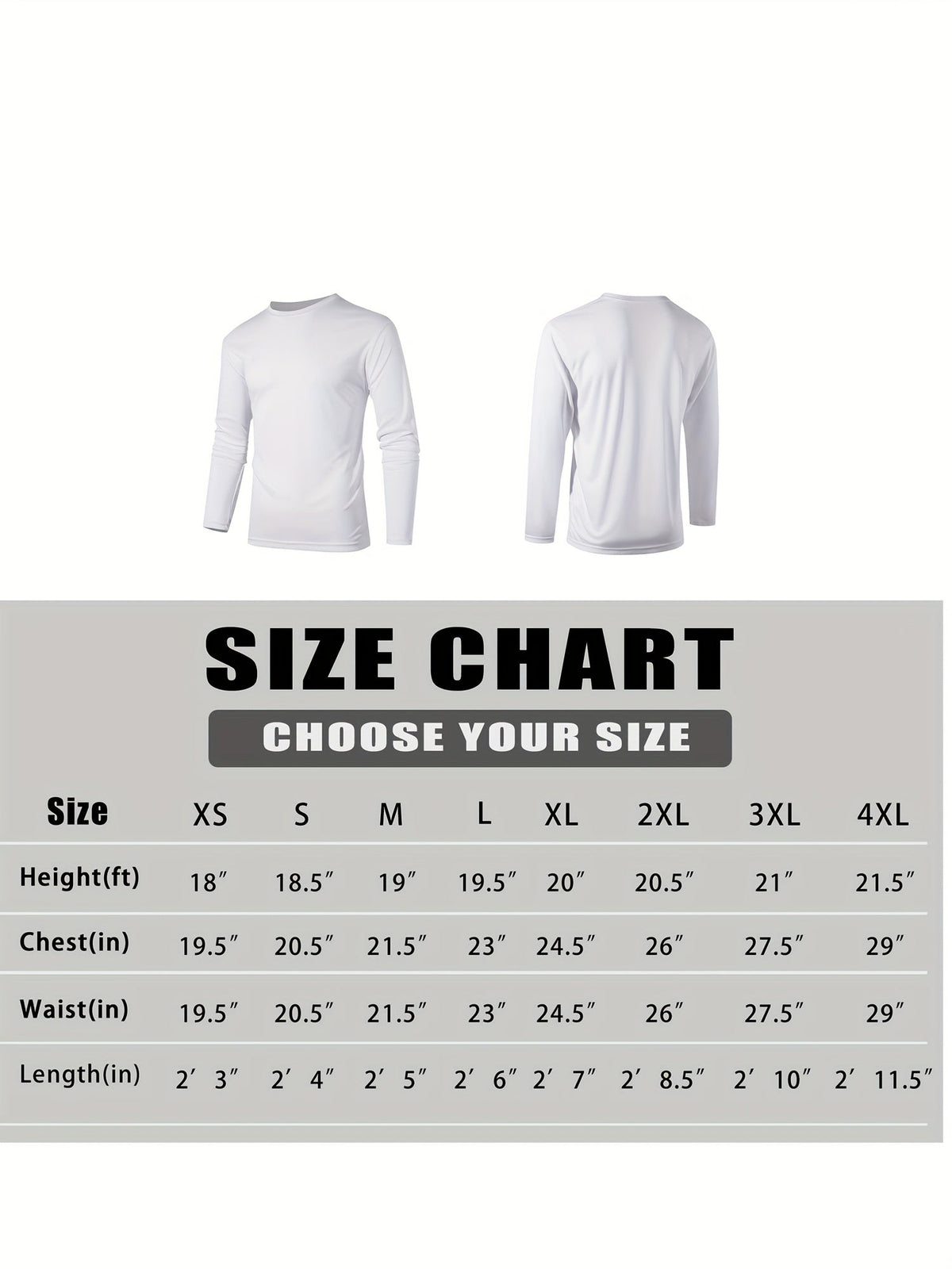 Lot de 5 t-shirts à manches longues pour homme – T-shirt de sport à séchage rapide, 100 % polyester, anti-humidité, S-3XL, idéal pour la course, l'entraînement, la randonnée, le golf et le quotidien