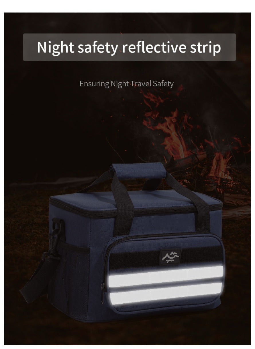 Sac isotherme grande capacité, étanche et portable pour pique-nique, camping, plage et déjeuner, sac isotherme souple et résistant avec isolation épaisse - Noir, bleu marine, gris, kaki