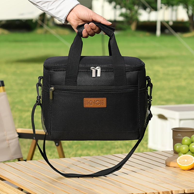 Sac à lunch isotherme pliable et portable, sac fourre-tout pour boîte à bento, doublure en aluminium étanche gardant les aliments frais et froids pour le travail, les voyages, les pique-niques et l'école