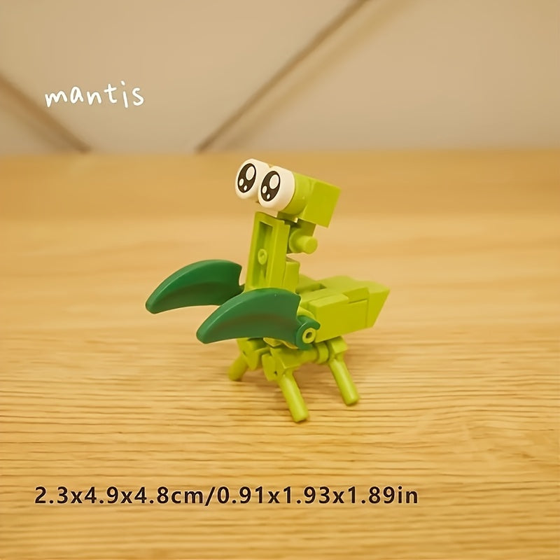 Ensemble de blocs de construction Insectes 10 pièces - Petites briques de modèles d'animaux avec abeille, coccinelle, luciole, libellule, araignée et scorpion, jouet éducatif STIM pour enfants, garçons et filles, cadeau d'anniversaire et de Noël