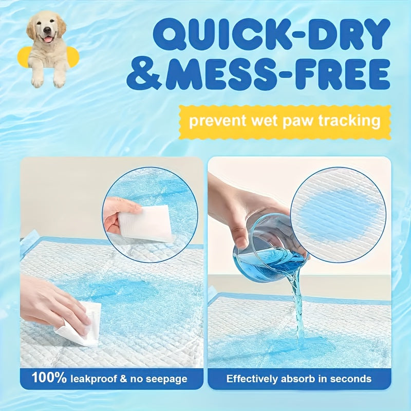 Alèses ultra-absorbantes pour animaux 60 x 60 cm – Lot en gros de 50 à 400 unités, protections jetables anti-fuites pour chiens, chiots, chats et lapins, contrôle des odeurs, pack économique