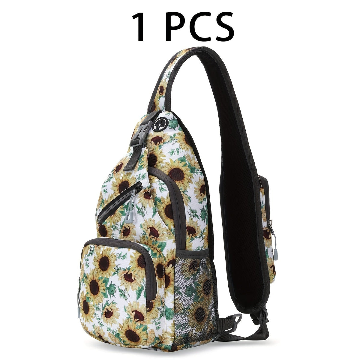 Sac à bandoulière grande capacité pour hommes et femmes – Sac de voyage polyvalent style sport brodé avec fermeture éclair sécurisée, idéal pour les trajets quotidiens mains libres et les activités en plein air, plusieurs coloris disponibles