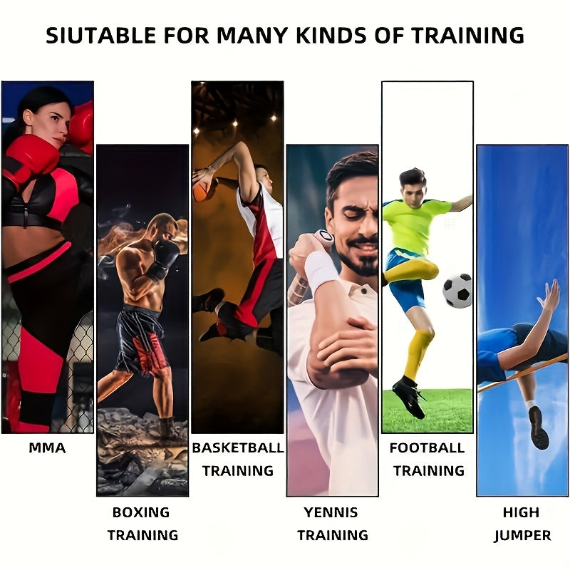 Ensemble de bandes de résistance pour boxe 12 pièces 150lb | Sangles d'entraînement MMA robustes | Entraîneur de force pour jambes et bras pour boxe, taekwondo et kickboxing à domicile | Entraînement complet du corps | Noir & Rouge