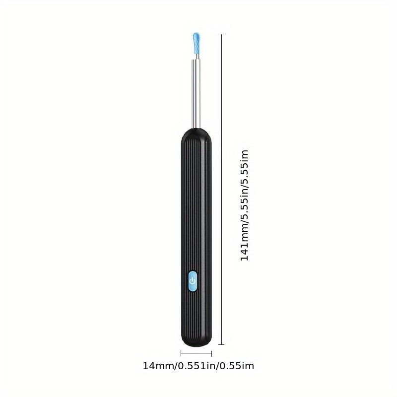 Kit otoscope caméra Wi-Fi 1080P HD pour nettoyage des oreilles – Outil de soin auriculaire avec 6 cure-oreilles et pince, rechargeable, compatible iPhone et Android