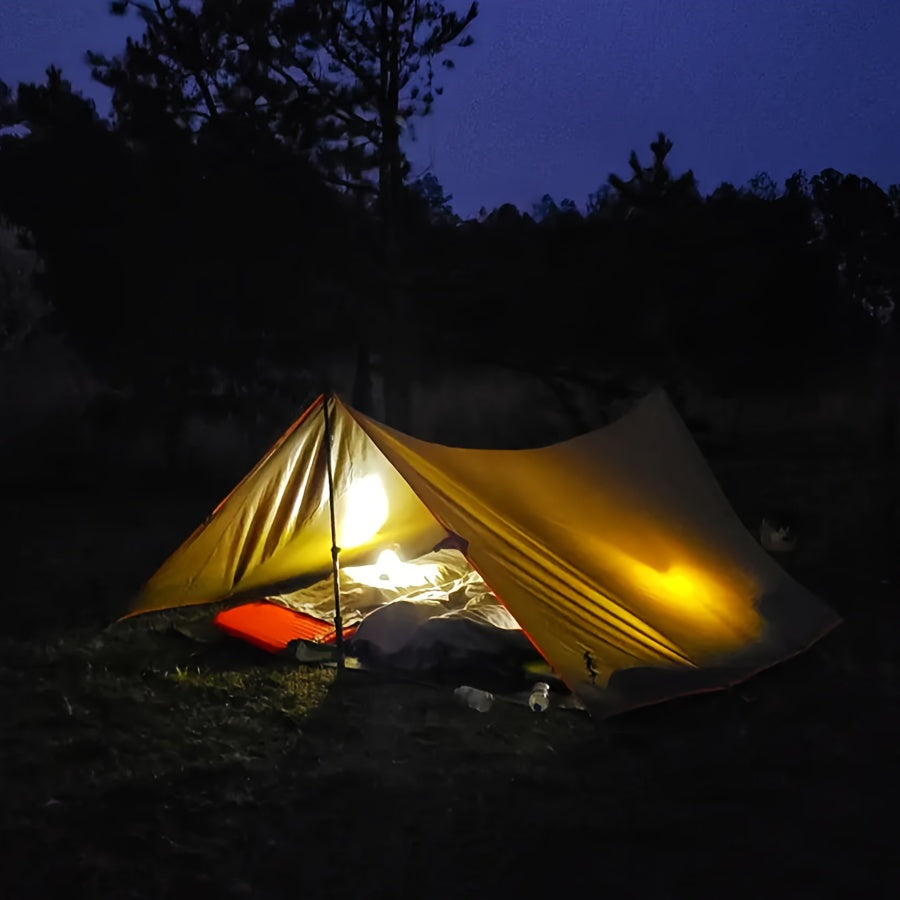 Toile de tente de camping avec protection UV et support en alliage – Abri pliable et portable pour 4 personnes pour randonnée, camping, jardin et survie en plein air | Auvent de camping toutes saisons